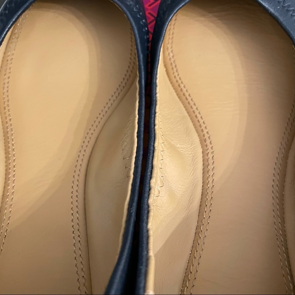 Tory Burch Women’s Liana Navy Blue Ballet Flats Shoes Size 8 - Picture 11 of 16